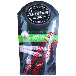 Xúc xích khô Saucisson Sec vị tiêu phô mai dê Auvernou 10 cây