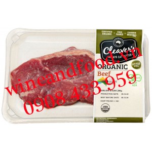 Thịt thăn ngoại bò Úc Organic Cleaver's vỉ 200g