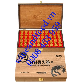 An cung Ngưu Hoàng Samsung hộp gỗ 60 viên