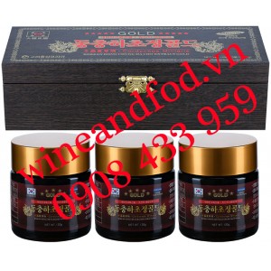 Cao Đông Trùng Hạ Thảo Hàn Quốc Gold hộp gỗ 3 hũ