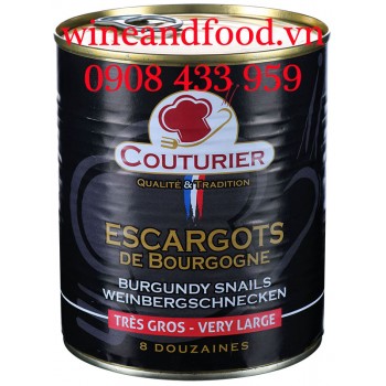 Ốc Sên Pháp Escargots de Bourgogne Couturier size lớn hộp 800g