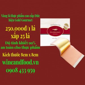 Vàng lá thực phẩm nhập khẩu Đức Gold Gourmet 25 miếng