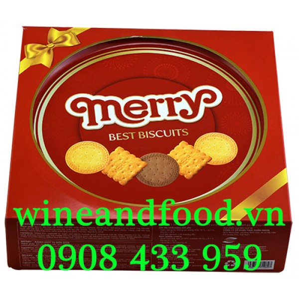 Bánh quy Merry Best Biscuits hộp thiếc 396g