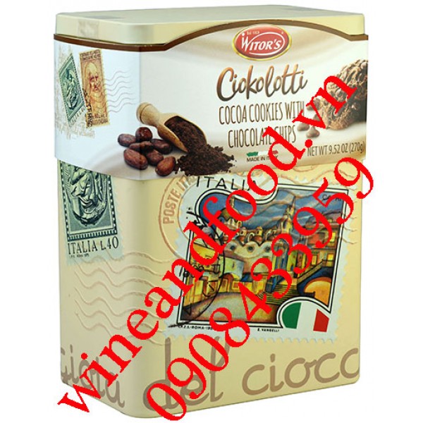 Bánh quy socola vụn socola Ciokolotti Witor's 270g