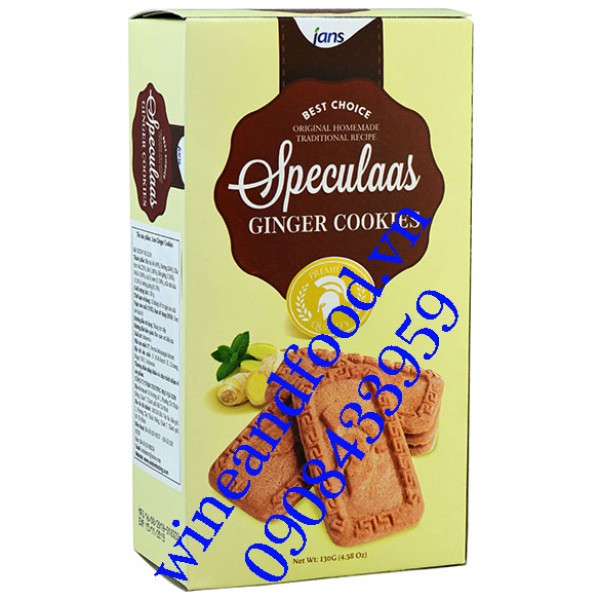 Bánh quy gừng Speculaas Jans hộp 130g