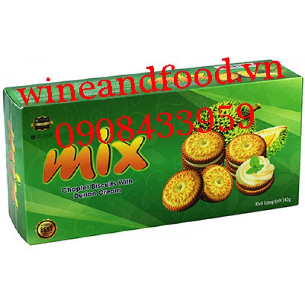 Bánh quy kem Sầu Riêng Mix Vfoods 142g
