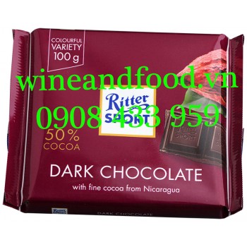 Socola đắng Ritter Sport 50% Cocoa 100g