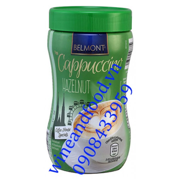 Cà phê Cappuccino hạt dẻ Belmont 200g