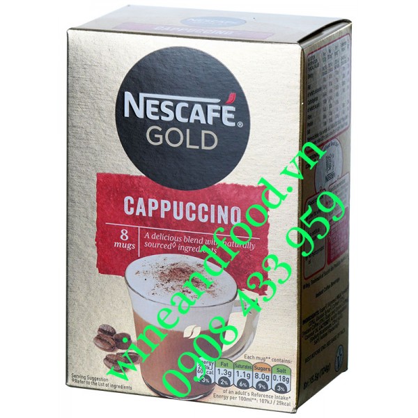 Cà phê hòa tan Nescafe Gold Cappuccino hộp 124g