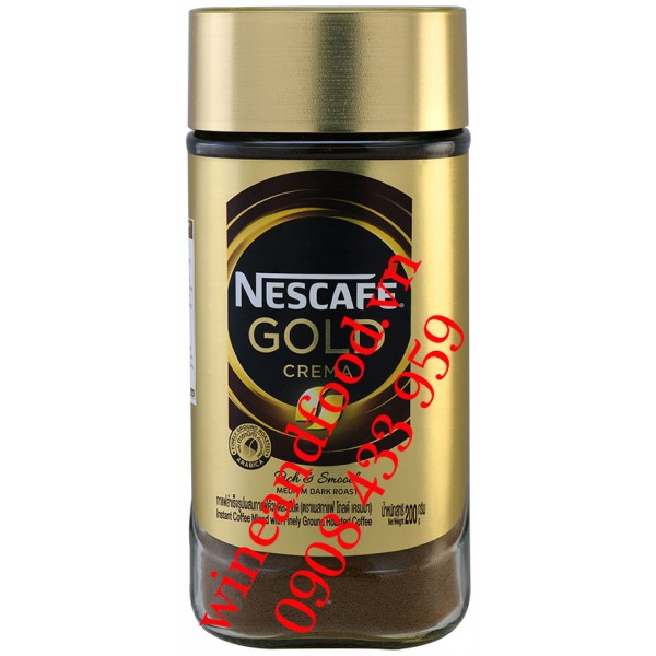 Cà phê hòa tan Nescafe Gold Crema Rich Smooth hũ 200g