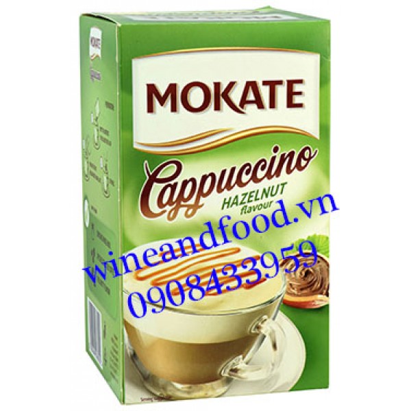 Cà phê Mokate Cappuccino hazelnut 144g
