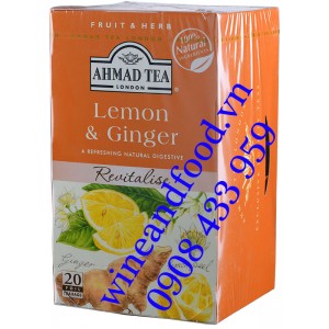 Trà Lemon Ginger Ahmad túi lọc 20 gói