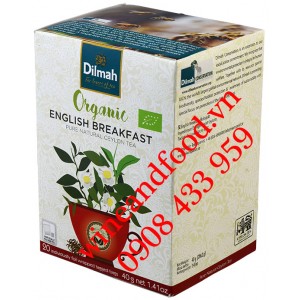 Trà English Breakfast Dilmah Organic túi lọc 40g