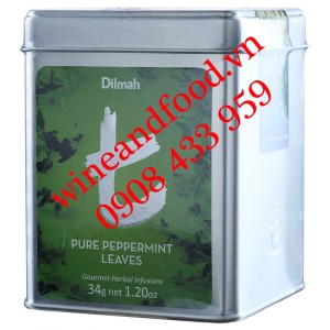 Trà Pure Peppermint Leaves Dilmah hộp thiếc 34g