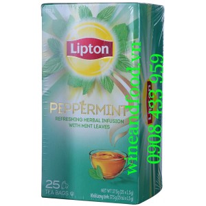 Trà Bạc Hà Peppermint Lipton túi lọc hộp 25g