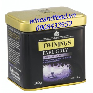 Trà Twinings Earl Grey hộp thiếc đen 100g