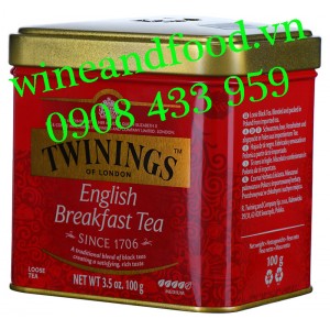 Trà Twinings English Breafast hộp thiếc 100g