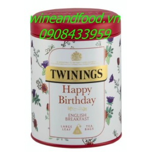 Trà Twinings Happy Birthday English Breakfast hộp đỏ