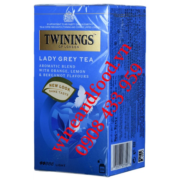 Trà Twinings Lady Grey túi lọc 50g
