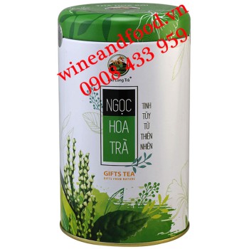 Trà xanh hoa Sói Ngọc Hoa Bảo Long hộp thiếc 100g