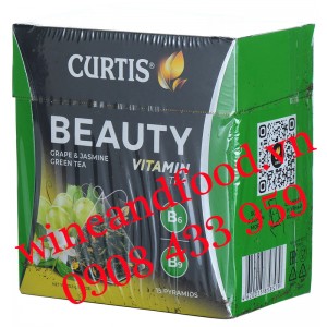 Trà xanh túi lọc Beauty hương nho lài Vitamin Curtis 25g5