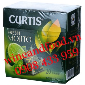 Trà xanh túi lọc Fresh Mojito Curtis Pyramids hộp 34g