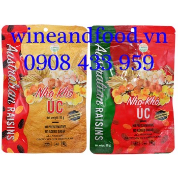 Nho khô Úc cao cấp không hạt Sunraysia túi 90g