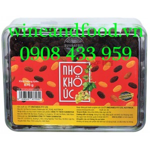 Nho khô Úc Sunraysia hộp 670g