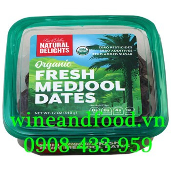 Quả Chà Là Organic Fresh Madjool Dates Natural Delights 340g