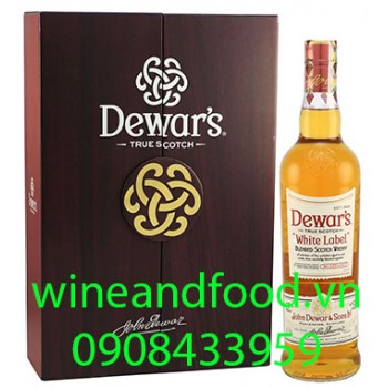 Rượu Whisky Dewars White Label hộp quà 750ml