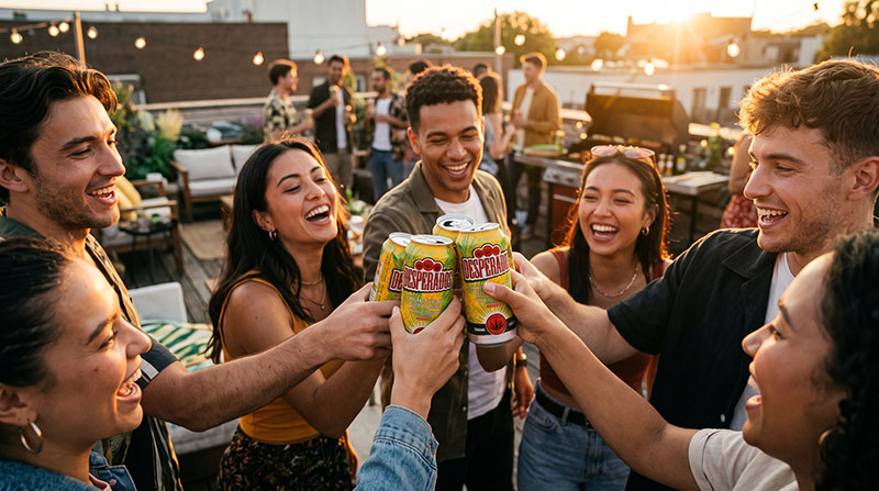 Bia Desperados hương Tequila không thể thiếu trong các bữa tiệc ngoài trời cắm trại, dã ngoại, tiệc sinh nhật hay những buổi tụ họp bạn bè sôi nổi