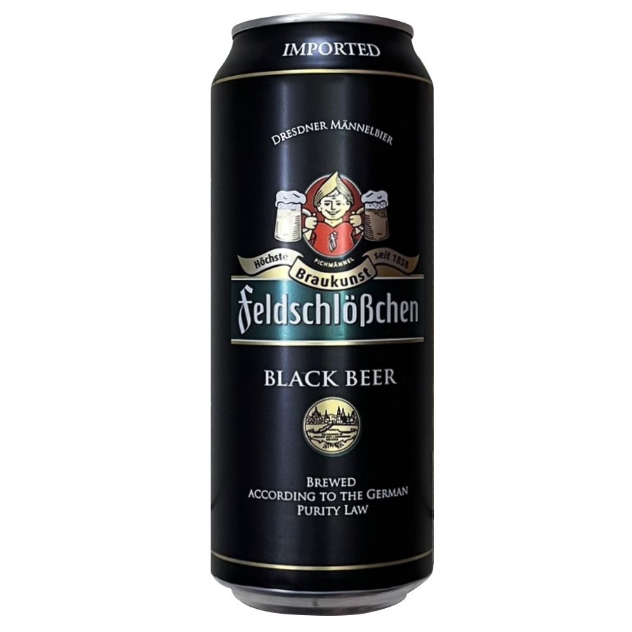 Bia đen Feldschlobchen Braukunst lon 500ml