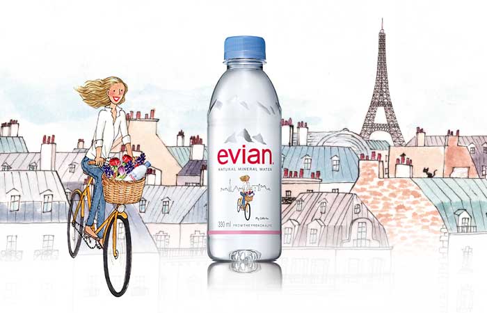 Nước khoáng Evian 330ml chai nhựa hoàn toàn thuần thiết và an toàn