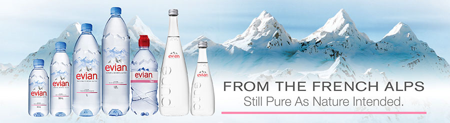 Evian là thương hiệu nước suối khoáng hàng đầu thế giới