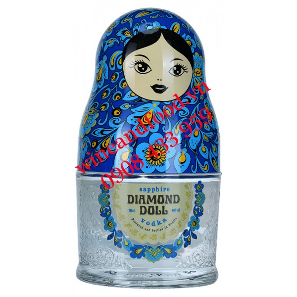 Rượu Vodka búp bê Nga Diamond Doll Sapphire 700ml