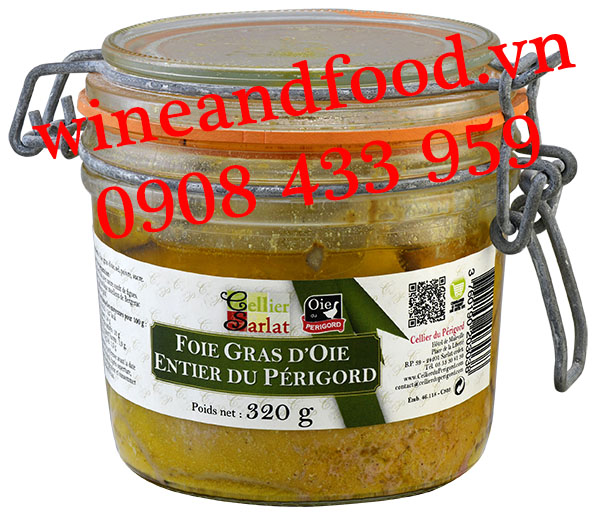 Pate gan Ngỗng Foie Gras D'oie Entier du Périgord Cellier Sarlat 320g