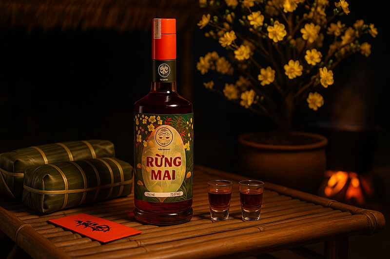 Rượu Rừng Mai” là hương xuân cũ được ủ lại trong men rừng