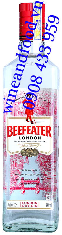 Rượu London Dry Gin Beefeater 750ml
